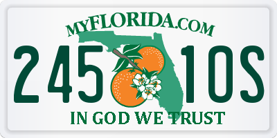 FL license plate 2451OS