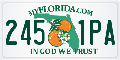 FL license plate 2451PA