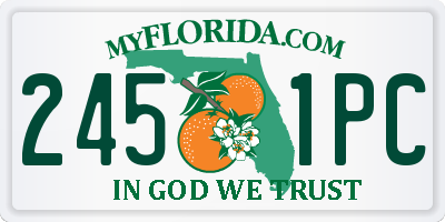 FL license plate 2451PC
