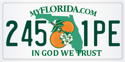 FL license plate 2451PE