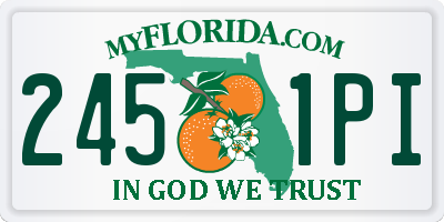 FL license plate 2451PI