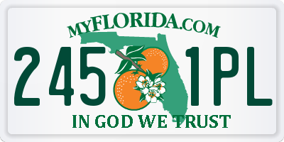 FL license plate 2451PL