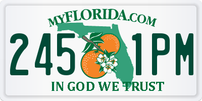 FL license plate 2451PM
