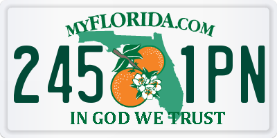FL license plate 2451PN