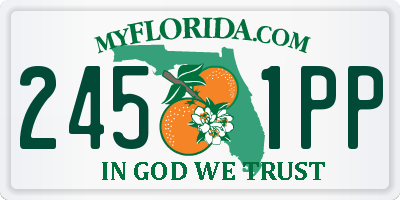 FL license plate 2451PP