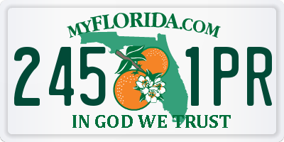 FL license plate 2451PR