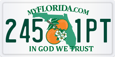 FL license plate 2451PT