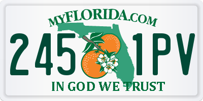 FL license plate 2451PV