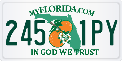 FL license plate 2451PY