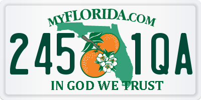 FL license plate 2451QA