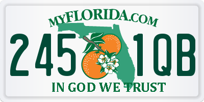 FL license plate 2451QB