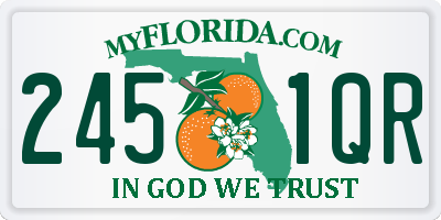 FL license plate 2451QR