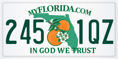 FL license plate 2451QZ