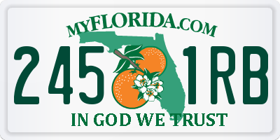 FL license plate 2451RB