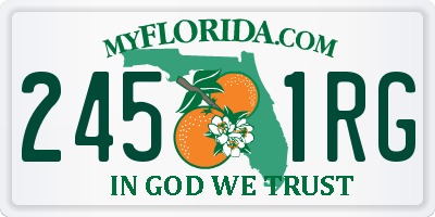 FL license plate 2451RG