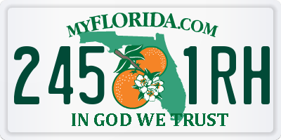 FL license plate 2451RH