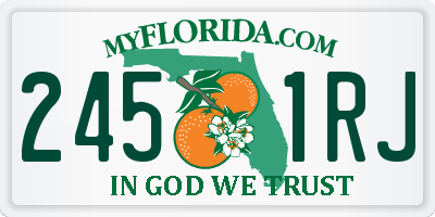 FL license plate 2451RJ