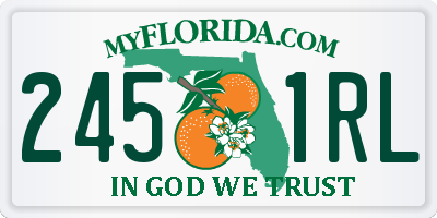 FL license plate 2451RL