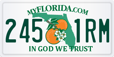 FL license plate 2451RM