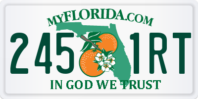 FL license plate 2451RT