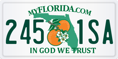 FL license plate 2451SA
