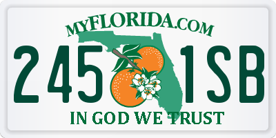 FL license plate 2451SB
