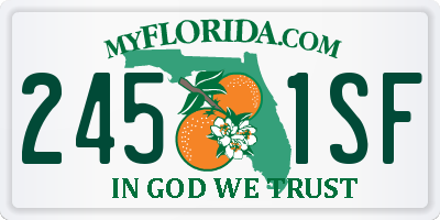 FL license plate 2451SF