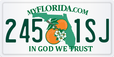 FL license plate 2451SJ