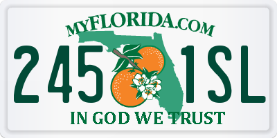 FL license plate 2451SL