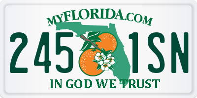 FL license plate 2451SN