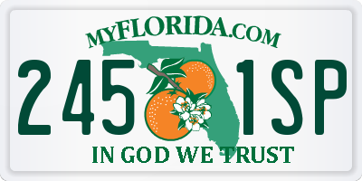FL license plate 2451SP