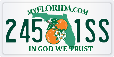 FL license plate 2451SS