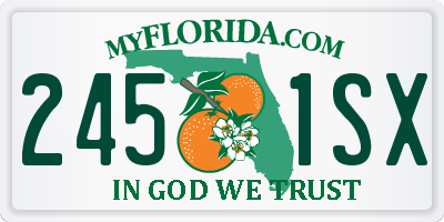 FL license plate 2451SX