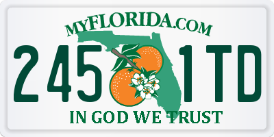 FL license plate 2451TD