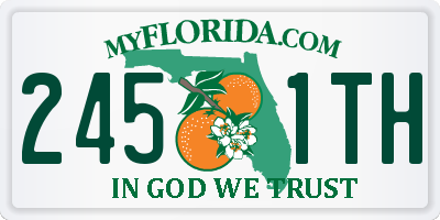 FL license plate 2451TH