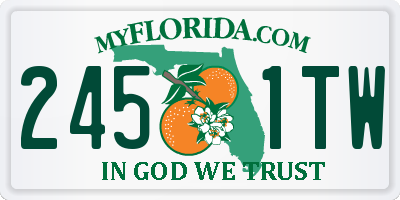 FL license plate 2451TW