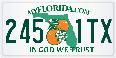 FL license plate 2451TX