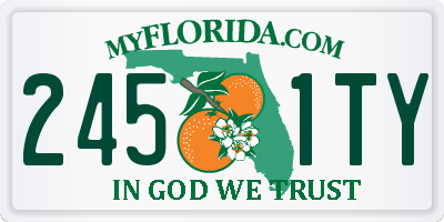 FL license plate 2451TY
