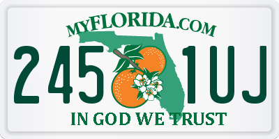 FL license plate 2451UJ