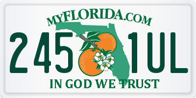 FL license plate 2451UL