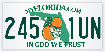FL license plate 2451UN