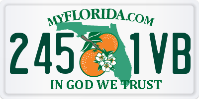 FL license plate 2451VB