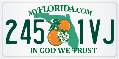 FL license plate 2451VJ