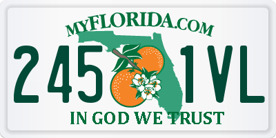 FL license plate 2451VL