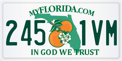 FL license plate 2451VM