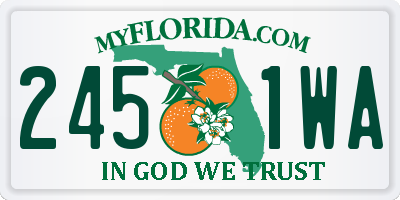 FL license plate 2451WA