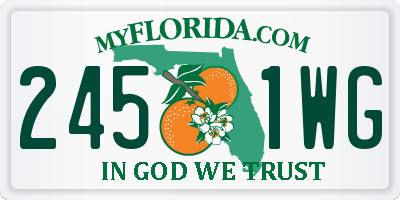 FL license plate 2451WG