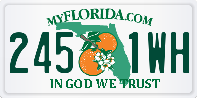 FL license plate 2451WH