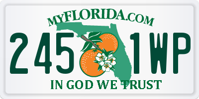 FL license plate 2451WP