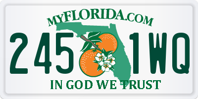 FL license plate 2451WQ